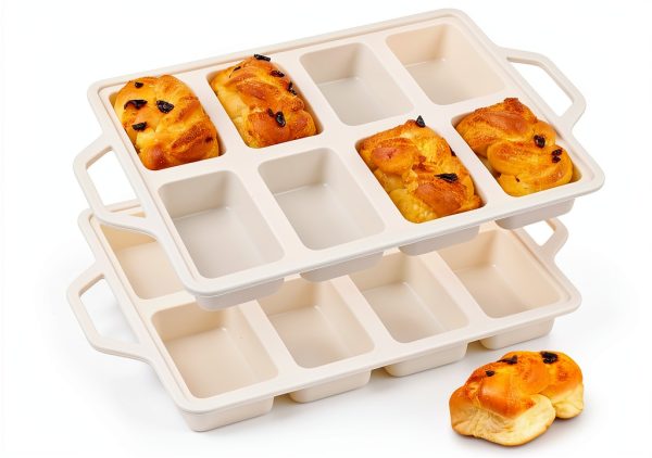 Vinino Silicone Loaf Pan Cream Oven Safe Dishwasher Safe-0