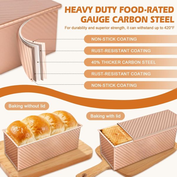 Dipanist Pullman Loaf Pan High Carbon Steel Oven Safe-3