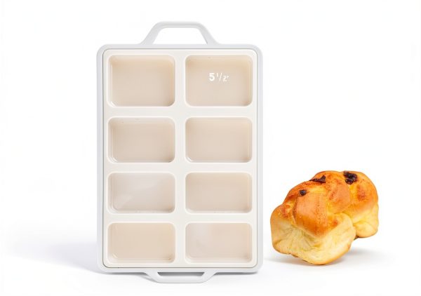Vinino Silicone Loaf Pan Cream Oven Safe Dishwasher Safe-5