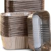 MOACOCK Aluminum Disposable Loaf Pans 50 Count Oven Safe-0