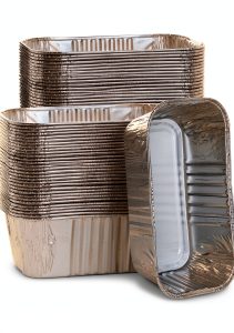 MOACOCK Aluminum Disposable Loaf Pans 50 Count Oven Safe-0