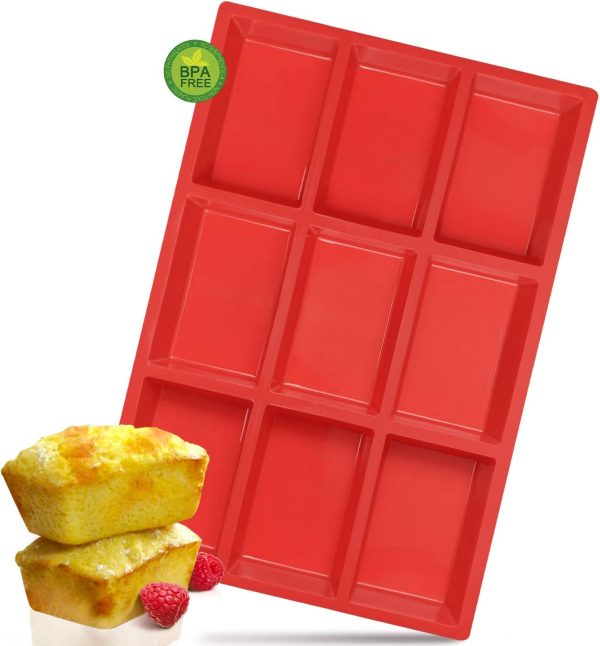 Walfos Silicone Mini Loaf Pan Oven Microwave Safe-0