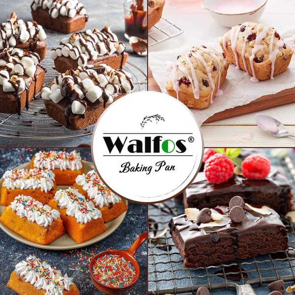 Walfos Silicone Mini Loaf Pan Nonstick Dishwasher Safe-5