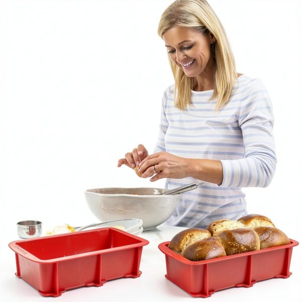 Walfos Silicone Loaf Pan Nonstick Large 2 Pack-6