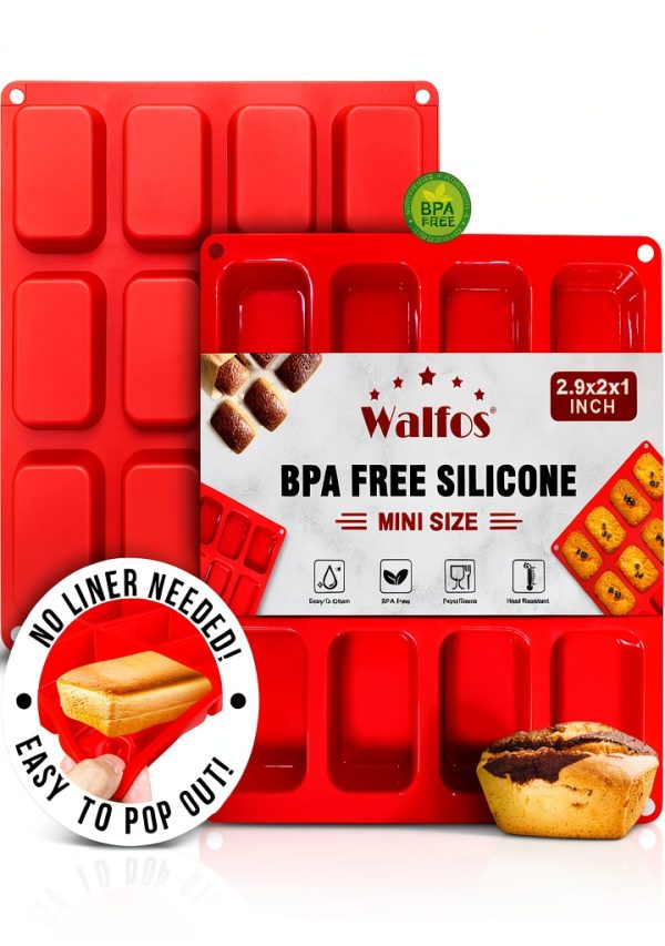 Walfos Silicone Mini Loaf Pan Food Grade-0