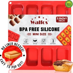 Walfos Silicone Mini Loaf Pan Nonstick Dishwasher Safe-0