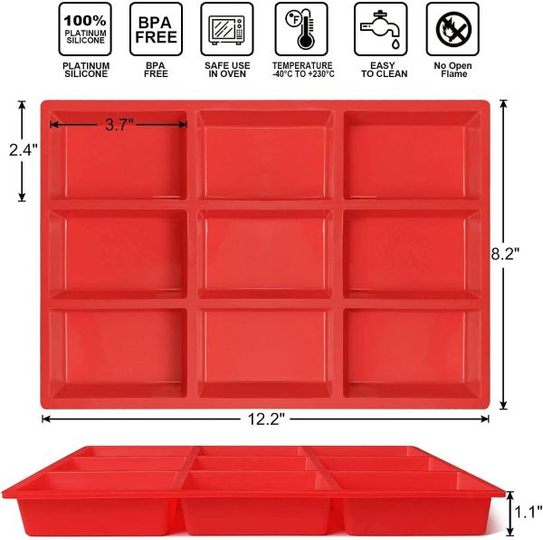 Walfos Silicone Mini Loaf Pan Oven Microwave Safe-4