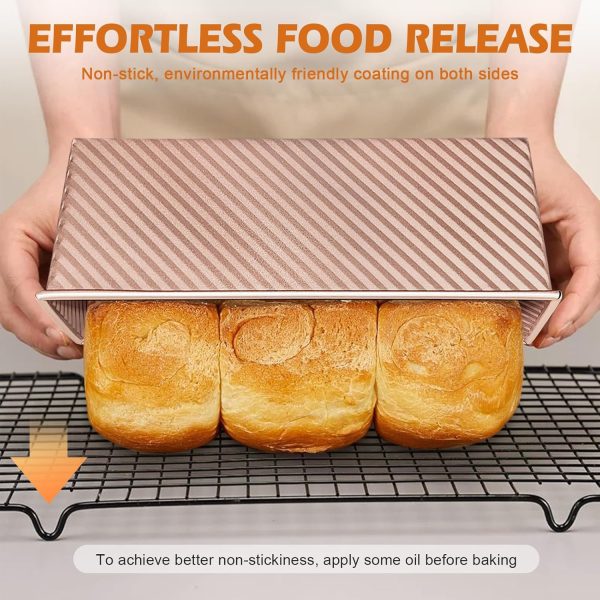 Dipanist Pullman Loaf Pan High Carbon Steel Oven Safe-6