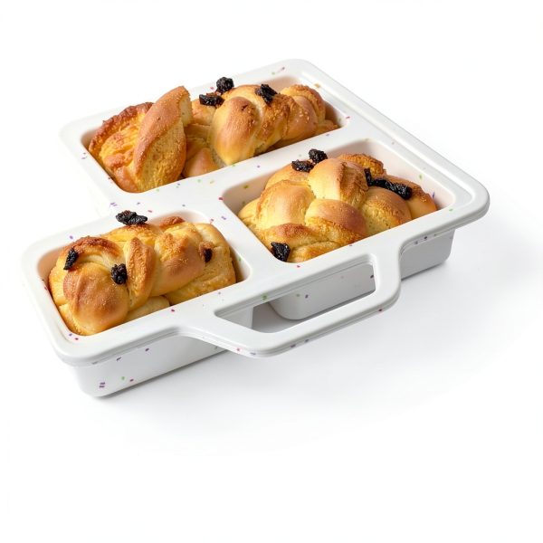 Vinino Silicone Loaf Pan Cream Oven Safe Dishwasher Safe-6