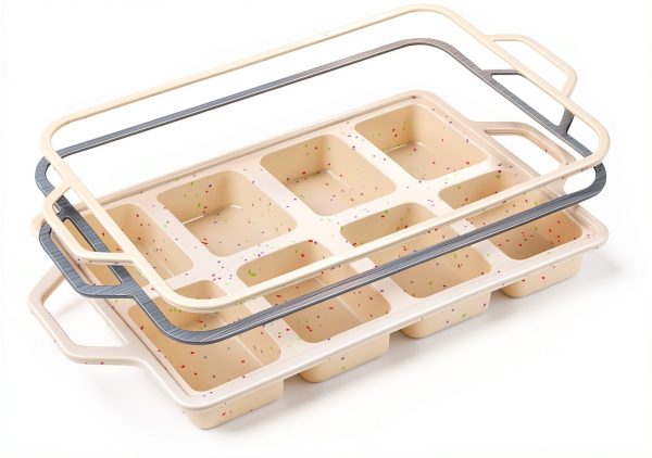 Vinino Silicone Loaf Pan Cream Oven Safe Dishwasher Safe-1