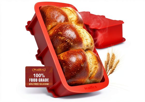 Walfos Silicone Loaf Pan Nonstick Large 2 Pack-0
