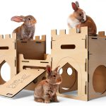 HIIMALEX Wooden Bunny Castle Multi‑Story Habitat-0