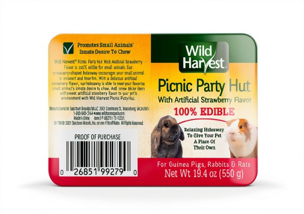Edible Strawberry Hut Wild Harvest Small Pet Treat-1