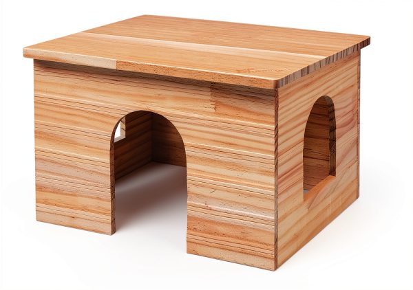 Guinea Pig Hideout Niteangel Solid Wood HIPCHEW100 Large Shelter-5