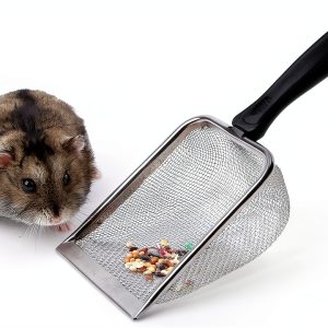 Niteangel Stainless Steel Hamster Mesh Scoop 6.4x2.3in Litter Shovel-0