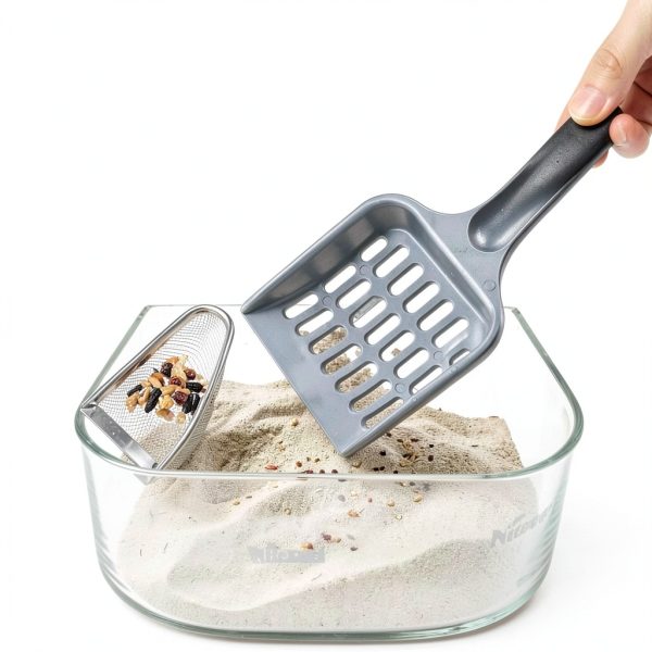 Niteangel Stainless Steel Hamster Mesh Scoop 6.4x2.3in Litter Shovel-2