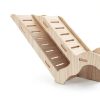 kcrygogo Solid Beech Small Animal Habitat Ladder Tunnel Enrichment Set-4
