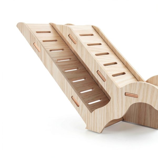 kcrygogo Solid Beech Small Animal Habitat Ladder Tunnel Enrichment Set-4