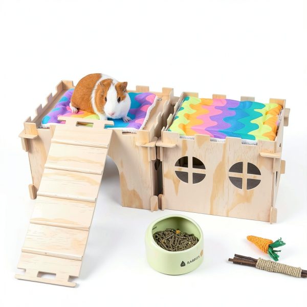 Unicorn Catcher Color Guinea Pig Hideout 4 House Set with Staircase-3