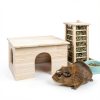 Guinea Pig Hideout Niteangel Solid Wood HIPCHEW100 Large Shelter-3