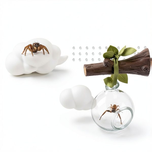 GAGILAND Jumping Spider Habitat Kit with Glass Ball and Magnets-4