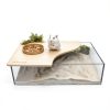 Sand Bath Box Niteangel Acrylic Hamster Habitat Transparent Half Lid-3