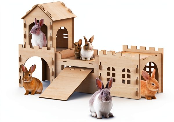 TankMatDecor Extra Large Dual Layer Rabbit Hideout Model RH-01 with-0