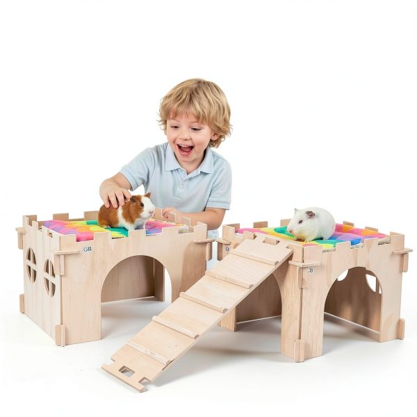 Unicorn Catcher Color Guinea Pig Hideout 4 House Set with Staircase-1