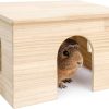 Guinea Pig Hideout Niteangel Solid Wood HIPCHEW100 Large Shelter-0