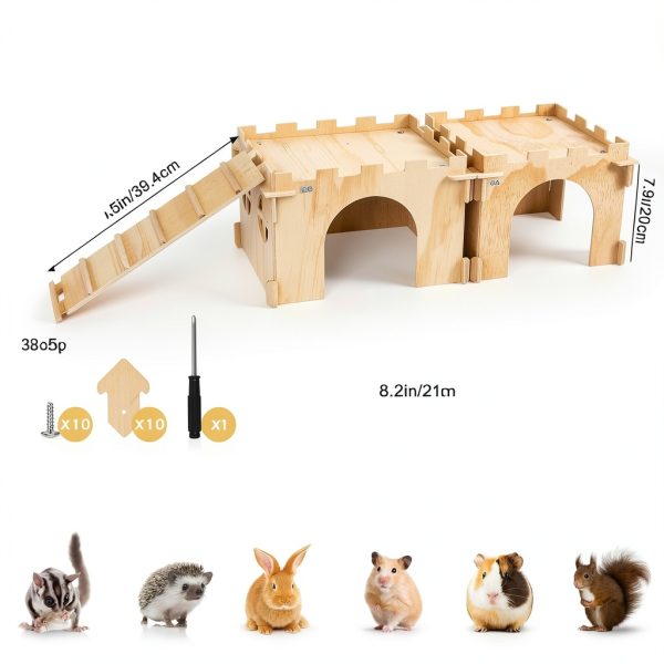 Unicorn Catcher Color Guinea Pig Hideout 4 House Set with Staircase-5