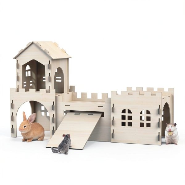 TankMatDecor Extra Large Dual Layer Rabbit Hideout Model RH-01 with-5