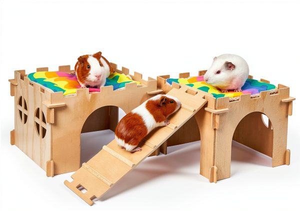 Unicorn Catcher Color Guinea Pig Hideout 4 House Set with Staircase-0