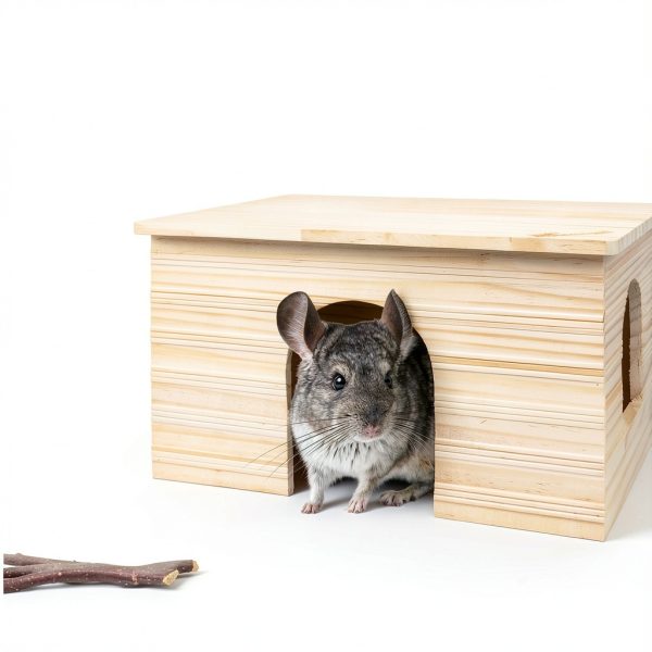 Guinea Pig Hideout Niteangel Solid Wood HIPCHEW100 Large Shelter-4