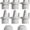 6pack Duckbill Valves and 2pack Silicone Diaphragm Compatible with BabyBuddha, Zomee Z1/Z2 and Motif Medical Twist Breast Pumps Replacement Pump Parts/Accessories Breast Pump Accessories BPA Free-0