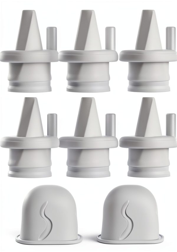 6pack Duckbill Valves and 2pack Silicone Diaphragm Compatible with BabyBuddha, Zomee Z1/Z2 and Motif Medical Twist Breast Pumps Replacement Pump Parts/Accessories Breast Pump Accessories BPA Free-0